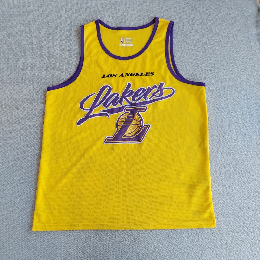 NBA Ultra Game Los Angeles Lakers Basketball‎ Tank Top Yellow Purple Mens Large